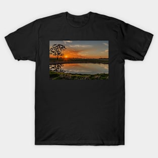 Sunset by Windmill T-Shirt